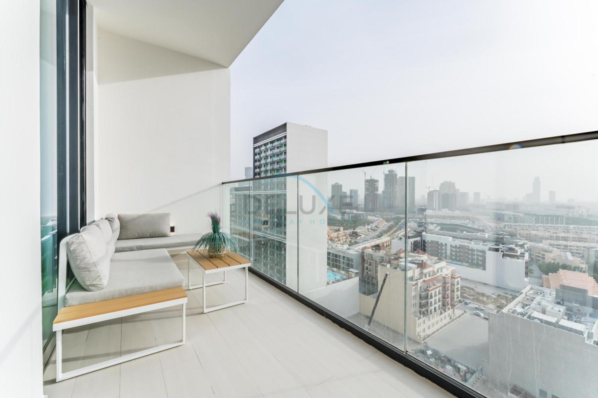 Views 1br With Private Balcony, Binghatti House, Jumeirah Village Circle By Deluxe Homes Apartment *